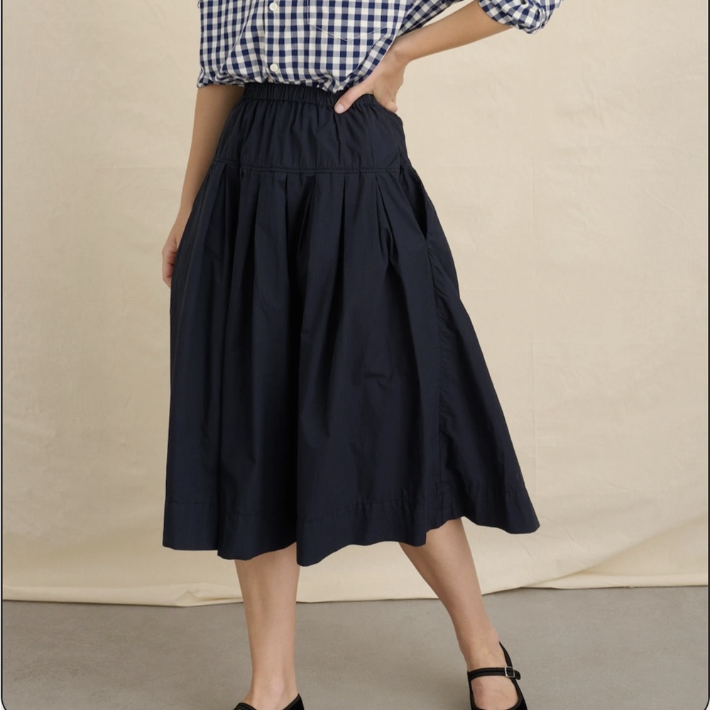 Alex Mill Pull-On Skirt Paper Cotton Black S